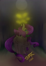 Size: 2480x3508 | Tagged: safe, artist:dannimation, fluttershy, pegasus, pony, g4, butt, colored hooves, dock, featureless crotch, female, high res, looking at you, looking back, looking back at you, mare, plot, raised hoof, solo