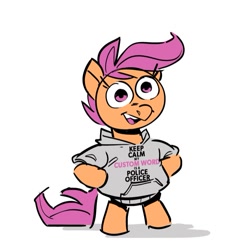 Size: 715x715 | Tagged: safe, artist:kyssimmee, scootaloo, pony, g4, clothes, female, hoodie, solo
