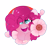 Size: 4000x4000 | Tagged: safe, artist:kawaiicofficial, artist:kawaiicreative, part of a set, pinkie pie, earth pony, pony, g4, absurd resolution, bust, cute, diapinkes, eye clipping through hair, female, flower, heart eyes, mare, open mouth, portrait, simple background, solo, transparent background, wingding eyes