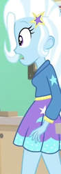 Size: 256x720 | Tagged: safe, screencap, trixie, equestria girls, equestria girls specials, g4, my little pony equestria girls: better together, my little pony equestria girls: forgotten friendship, cropped, female, shocked, solo