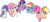 Size: 1360x590 | Tagged: safe, applejack, fluttershy, pinkie pie, rainbow dash, rarity, twilight sparkle, alicorn, earth pony, pegasus, pony, unicorn, g4, g4.5, my little pony: pony life, official, hasbro, mane six, simple background, stars, transparent background, twilight sparkle (alicorn)