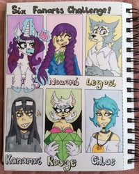 Size: 1080x1350 | Tagged: safe, artist:papxya___, rarity, bat, human, pony, unicorn, wolf, anthro, g4, anthro with ponies, beastars, braid, breasts, chaos emerald, chloe price, clothes, crossover, female, gloves, irl, jewelry, legosi (beastars), life is strange, love live!, love live! school idol project, makeup, male, mare, necklace, nozomi tojo, photo, rouge the bat, six fanarts, smiling, sonic the hedgehog (series), traditional art, unshorn fetlocks