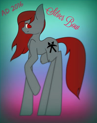 Size: 521x657 | Tagged: artist needed, source needed, safe, oc, oc only, oc:silver bow, earth pony, pony, old design