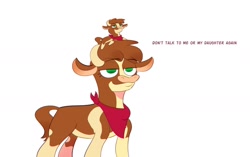 Size: 1762x1110 | Tagged: safe, artist:another_pony, arizona (tfh), cow, them's fightin' herds, community related, don't talk to me or my son ever again, fanart, minizona