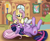 Size: 2380x1948 | Tagged: safe, artist:murmurrrart, fluttershy, twilight sparkle, alicorn, pegasus, pony, g4, blushing, book, duo, female, lesbian, mare, ship:twishy, shipping, twilight sparkle (alicorn)