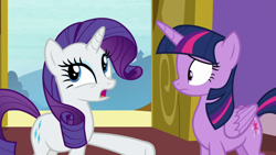 Size: 1920x1080 | Tagged: safe, screencap, rarity, twilight sparkle, alicorn, pony, dragon dropped, g4, twilight sparkle (alicorn), twilight's castle