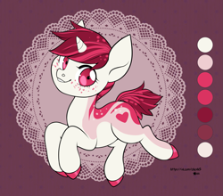 Size: 1981x1740 | Tagged: safe, alternate version, artist:mrs_martian, oc, oc only, unnamed oc, pony, unicorn, colored hooves, freckles, looking at you, male, reference sheet, signature, smiling, solo, stallion