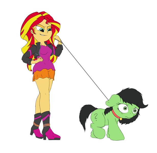 2559148 - safe, artist:sozglitch, sunset shimmer, oc, oc:anon