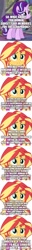 Size: 500x3945 | Tagged: safe, artist:luckreza8, starlight glimmer, sunset shimmer, equestria girls, g4, argentina, backstory, exposition, human sunset, implied twilight sparkle, spanish, translated in the description