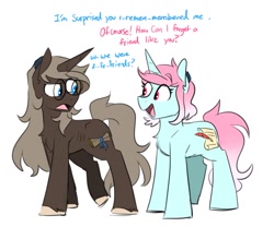 Size: 1301x1083 | Tagged: safe, artist:redxbacon, oc, oc only, oc:history quill, oc:parch well, pony, unicorn, female, mare, physique difference, ribs, simple background, skinny, thin, white background
