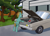 Size: 5798x4223 | Tagged: safe, artist:thehuskylord, oc, oc only, oc:javert, pony, unicorn, absurd resolution, car, classic car, garage, solo, tree