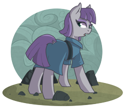 Size: 3093x2643 | Tagged: safe, artist:modularpon, artist:themodpony, maud pie, earth pony, pony, g4, dock, female, high res, looking back, mare, open mouth, rock, rock farm, simple background, solo, transparent background