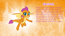 Size: 1280x719 | Tagged: safe, artist:andoanimalia, smolder, dragon, g4, bio, cute, dragoness, female, smolderbetes, solo