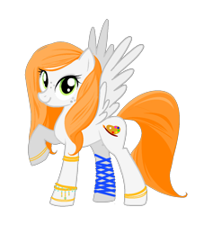 Size: 1121x1234 | Tagged: safe, artist:agdistis, oc, oc only, oc:ginger peach, pegasus, pony, butt, drawthread, green eyes, jewelry, orange hair, pegasus oc, plot, simple background, solo, transparent background, wings