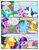 Size: 612x792 | Tagged: safe, artist:newbiespud, edit, edited screencap, screencap, applejack, princess cadance, rainbow dash, shining armor, twilight sparkle, alicorn, dragon, earth pony, pegasus, pony, unicorn, comic:friendship is dragons, g4, comic, dialogue, eating, female, food, freckles, glowing horn, hat, horn, magic, male, mare, picnic, picnic blanket, sandwich, screencap comic, scroll, sitting, slit pupils, smiling, stallion, telekinesis, unicorn twilight