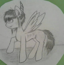 Size: 1415x1457 | Tagged: safe, artist:nekocleavergirl, oc, oc only, pegasus, pony, female, mare, solo, traditional art