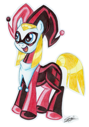 Size: 971x1384 | Tagged: safe, artist:mileenakoopa, pony, harley quinn, ponified, simple background, solo, transparent background
