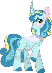 Size: 1239x1716 | Tagged: safe, artist:strawberry-spritz, oc, oc only, changepony, hybrid, female, interspecies offspring, magical threesome spawn, offspring, parent:princess cadance, parent:queen chrysalis, parent:shining armor, parents:shining chrysalis, raised hoof, simple background, solo, transparent background, watermark