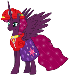 Size: 986x1073 | Tagged: safe, alternate version, artist:徐詩珮, fizzlepop berrytwist, tempest shadow, alicorn, pony, bubbleverse, series:sprglitemplight diary, series:sprglitemplight life jacket days, series:springshadowdrops diary, series:springshadowdrops life jacket days, g4, alicornified, alternate universe, background removed, base used, clothes, cute, cutie mark, cutie mark on clothes, dress, ethereal mane, eye scar, eyelashes, female, helmet, mare, marshall (paw patrol), next generation, older, older tempest shadow, paw patrol, race swap, scar, simple background, solo, starry mane, tempestbetes, tempesticorn, transparent background