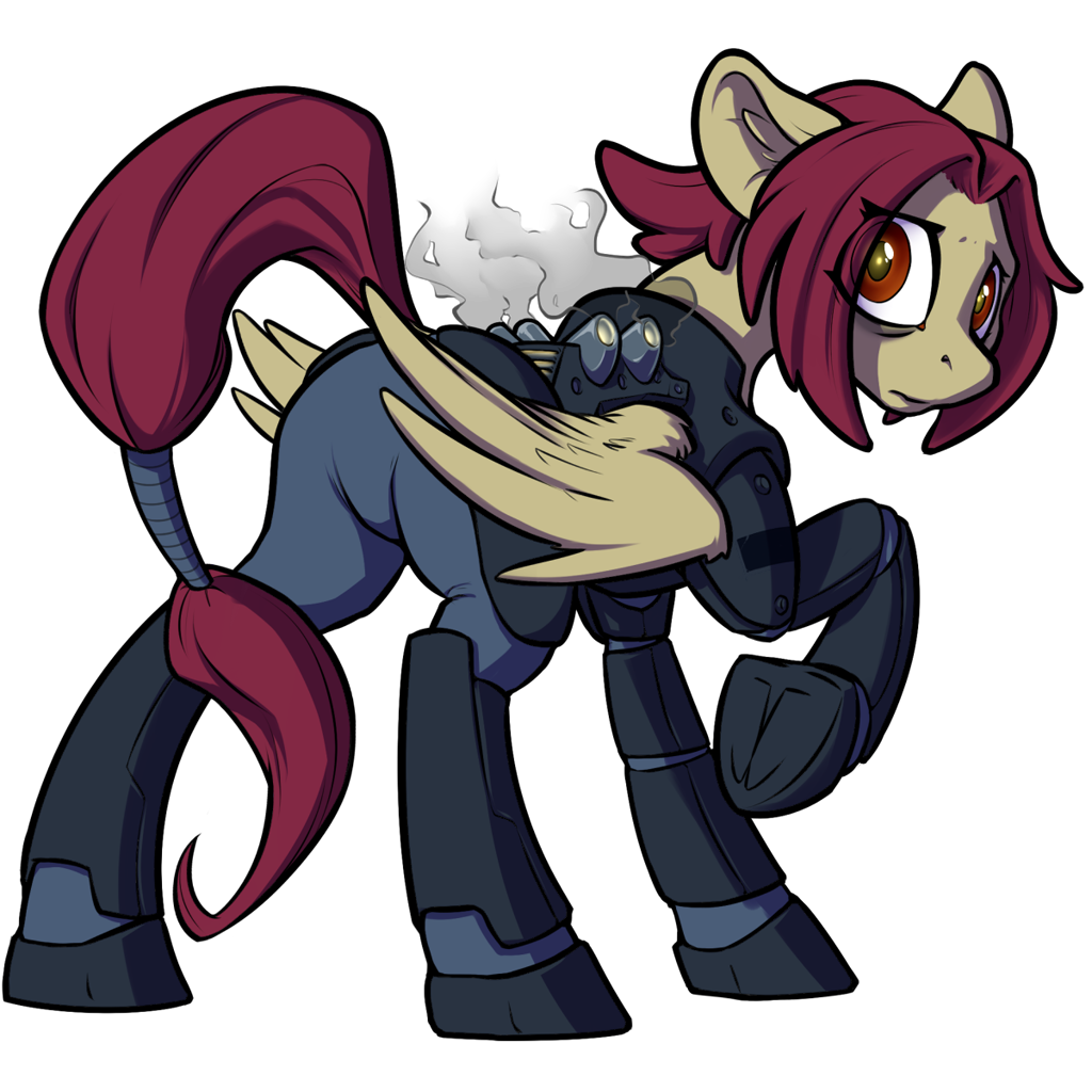 safe, artist:kalemon, oc, oc only, oc:ember flare, pegasus, pony, <b>fallout</b> <b>e...</b>