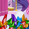 Size: 100x100 | Tagged: safe, artist:foxbeast, rarity, pony, unicorn, g4, animated, ass up, butt, butt shake, carousel boutique, cute, female, gem, gif, gif for breezies, mare, picture for breezies, plot, raribetes, rearity, solo, wiggle