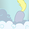 Size: 100x100 | Tagged: safe, artist:foxbeast, derpy hooves, pegasus, pony, g4, animated, ass up, bubble butt, butt, butt shake, cloud, cute, derpabetes, derpy being derpy, female, gif, gif for breezies, mare, picture for breezies, plot, solo, wiggle