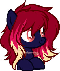 Size: 348x410 | Tagged: safe, artist:skulifuck, oc, oc only, earth pony, pony, base used, bust, earth pony oc, simple background, smiling, solo, transparent background, watermark