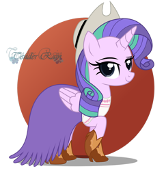 Size: 1280x1334 | Tagged: safe, artist:tenderrain-art, oc, oc only, oc:claire fossils, alicorn, pony, alicorn oc, boots, clothes, dress, female, hat, horn, looking at you, mare, shoes, simple background, solo, transparent background, wings