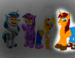 Size: 3300x2550 | Tagged: safe, artist:jac59col, shining armor, twilight sparkle, g4, clothes, coco bandicoot, costume, crash bandicoot, crash bandicoot (series), high res, siblings, wip