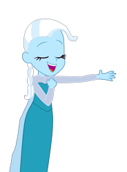 Size: 1064x1444 | Tagged: safe, alternate version, artist:diana173076, trixie, equestria girls, g4, clothes, cosplay, costume, frozen (movie), simple background, transparent background