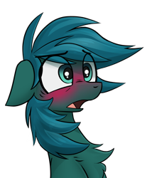 Size: 2562x3000 | Tagged: safe, artist:fenixdust, oc, oc only, oc:poison trail, earth pony, pony, blushing, bust, earth pony oc, high res, male, reaction image, simple background, solo, stallion, transparent background