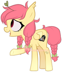 Size: 1295x1496 | Tagged: safe, artist:skulifuck, oc, oc only, oc:shy sprout, pegasus, pony, base used, braid, braided tail, female, mare, pegasus oc, raised hoof, simple background, solo, transparent background, wings