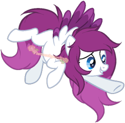 Size: 604x594 | Tagged: safe, artist:skulifuck, oc, oc only, oc:breezy sky, pegasus, pony, base used, female, flying, mare, pegasus oc, simple background, smiling, solo, transparent background, two toned wings, underhoof, watermark, wings