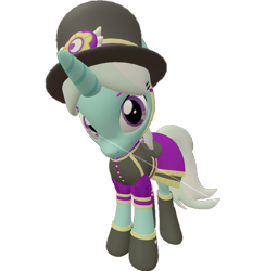 Size: 702x720 | Tagged: safe, artist:topsangtheman, cornetta, pony, unicorn, g4, 3d, clothes, hat, looking at you, simple background, source filmmaker, transparent background, uniform