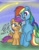 Size: 750x970 | Tagged: safe, artist:crystal snow, rainbow dash, scootaloo, pegasus, pony, g4, cute, cutealoo, duo, female, open mouth, scootalove, side by side, smiling, tail, wings