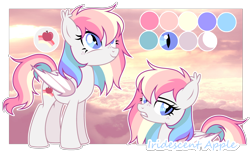 Size: 4088x2462 | Tagged: safe, artist:rerorir, oc, oc only, oc:iridescent apple, bat pony, pony, female, high res, mare, reference sheet, solo
