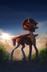 Size: 1355x2048 | Tagged: safe, artist:likelike1, oc, oc only, pegasus, pony, female, horns, mare, solo