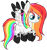Size: 656x694 | Tagged: safe, artist:skulifuck, oc, oc only, oc:nimbus petal, pegasus, pony, base used, coat markings, eye clipping through hair, female, looking down, mare, multicolored mane, pegasus oc, rainbow hair, simple background, smiling, socks (coat markings), solo, transparent background, watermark, wings