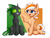 Size: 4000x3000 | Tagged: safe, alternate version, artist:astery, derpibooru exclusive, oc, oc only, oc:accurate balance, oc:utopia, changeling, pony, accopia, both cutie marks, changeling oc, commission, green changeling, grin, looking at each other, raised hoof, simple background, sitting, smiling, two toned background, two toned mane