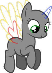 Size: 433x600 | Tagged: safe, artist:spritzair, oc, oc only, alicorn, pony, alicorn oc, bald, base, eyelashes, horn, looking down, simple background, smiling, solo, transparent background, wings
