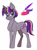 Size: 3244x4344 | Tagged: safe, artist:celestial-rainstorm, oc, oc only, oc:dawn star, pony, unicorn, female, high res, mare, offspring, parent:stygian, parent:twilight sparkle, parents:twigian, simple background, solo, white background