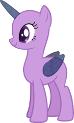 Size: 934x1544 | Tagged: safe, artist:pegasski, oc, oc only, alicorn, pony, canterlot boutique, g4, bald, base, eyelashes, female, horn, mare, simple background, smiling, solo, transparent background, transparent horn, transparent wings, wings