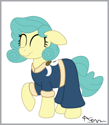 Size: 2958x3375 | Tagged: safe, artist:povitato, oc, oc only, earth pony, pony, clothes, dress, female, happy, high res, mare, simple background, solo, transparent background