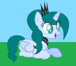 Size: 2623x2287 | Tagged: safe, artist:lominicinfinity, oc, oc only, oc:infinity mi rosalinda, alicorn, pony, alicorn oc, female, high res, horn, mare, prone, solo, wings