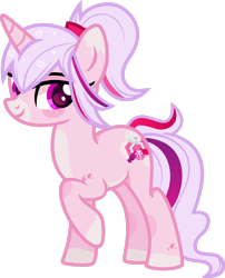 Size: 1600x1983 | Tagged: safe, artist:n0kkun, oc, oc only, oc:sweeten dreams, pony, unicorn, female, freckles, mare, markings, multicolored mane, raised hoof, simple background, solo, transparent background