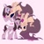 Size: 4000x4000 | Tagged: safe, artist:waackery, fhtng th§ ¿nsp§kbl, oleander (tfh), classical unicorn, demon, pony, unicorn, them's fightin' herds, cloven hooves, community related, crying, duo, female, fredeander, horn, leonine tail, male, mare, shipping, simple background, skull, unshorn fetlocks