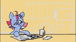 Size: 1280x720 | Tagged: safe, artist:kyssimmee, sweet stuff, wind whistler, earth pony, pegasus, pony, twinkle eyed pony, g1, my little pony 'n friends, sweet stuff and the treasure hunt, animated, bowtie, crossword puzzle, cute, female, illogical, mare, scene interpretation, sound, sweet sweet stuff, talking, webm, whistlerbetes