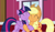 Size: 1145x666 | Tagged: safe, screencap, applejack, twilight sparkle, alicorn, earth pony, pony, g4, harvesting memories, my little pony: friendship is forever, cheek squish, cropped, cute, duo, eyes closed, female, happy, holding hooves, hug, jackabetes, smiling, squishy cheeks, twiabetes, twilight sparkle (alicorn)
