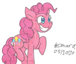 Size: 926x783 | Tagged: safe, artist:cmara, pinkie pie, earth pony, pony, g4, cute, diapinkes, female, mare, smiling, solo, traditional art