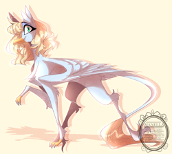 Size: 1344x1200 | Tagged: safe, artist:manella-art, oc, oc only, classical hippogriff, hippogriff, female, solo